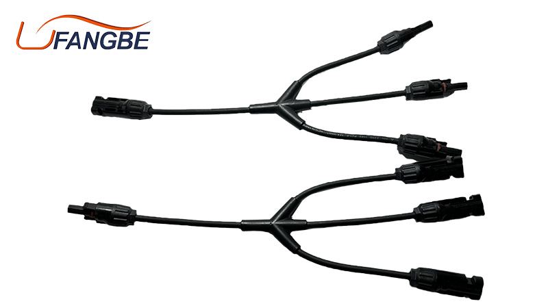 Factory wholesale heat fire proof material type 3 in 1 solar cable connector