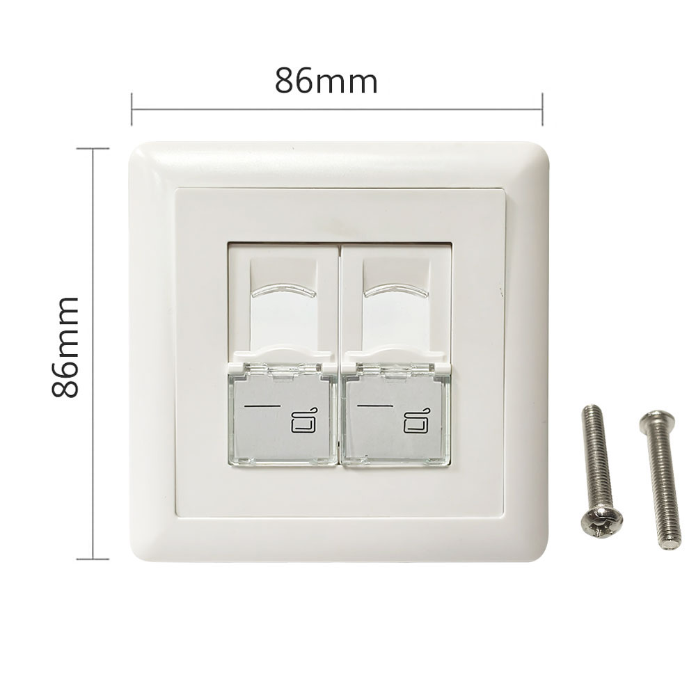 2 Port LAN Wall Plate