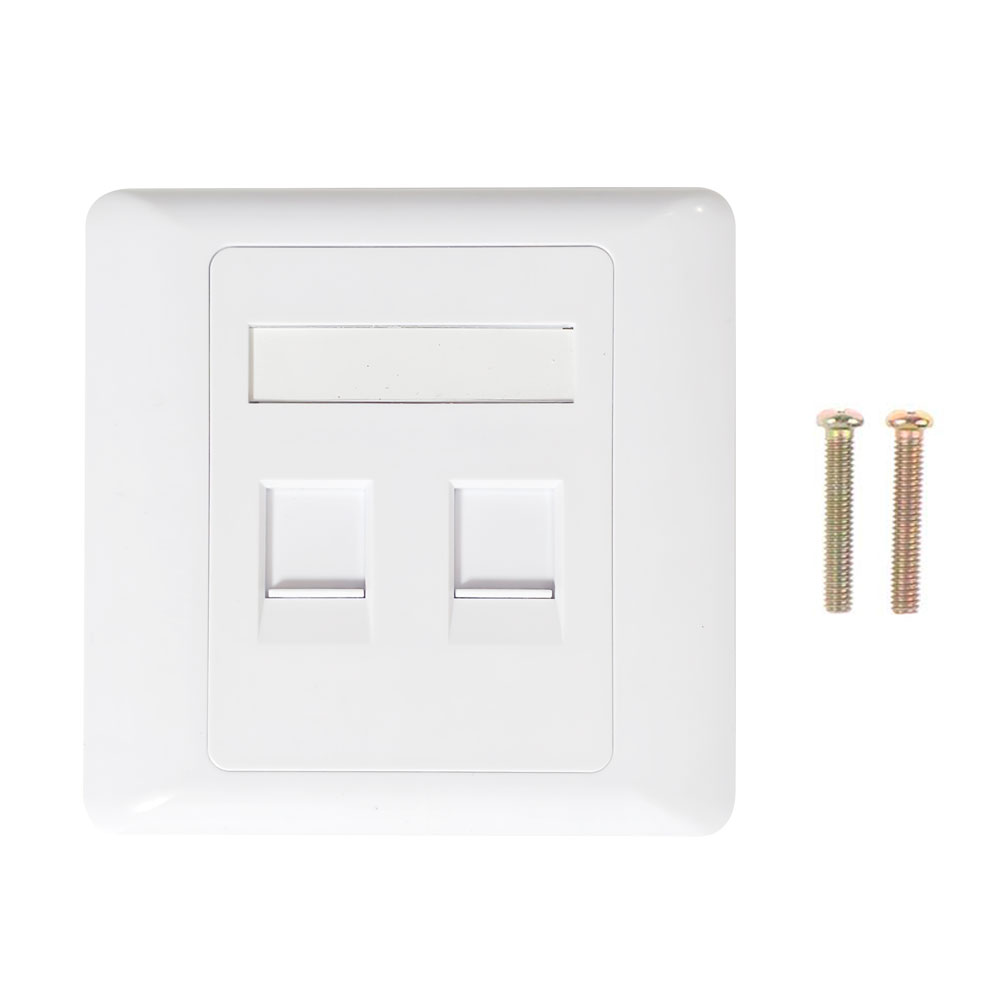 2 Port Keystone Wall Plate