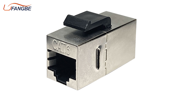Ethernet 180 Degree Network Jack Panel Mount Female To Female modular 8P8C RJ45 Coupler Cat6 Keystone Jack