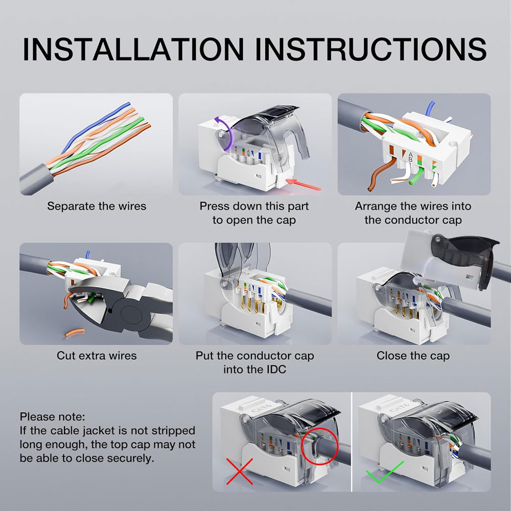 RJ45 Socket Module Jacks