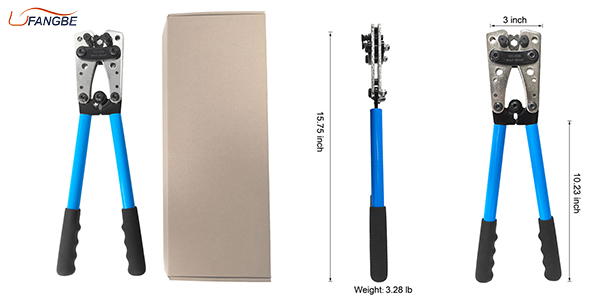 Cord End Heavy Duty Cable Wire Insulated Terminals Ratchet AWG10-1 Crimper Cable Lug Crimping Tool Pliers 