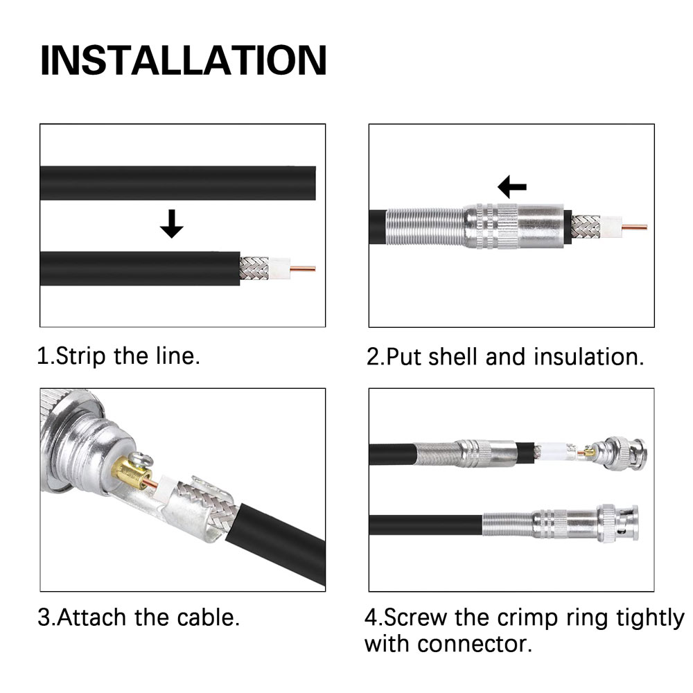 RF Coaxial Cable BNC Connector