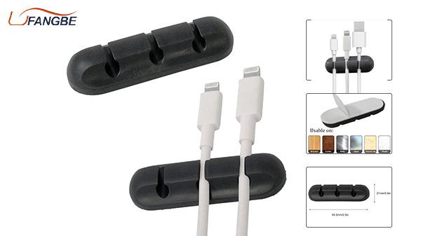 USB Silicone Cable Management Holder Cord Organizer Cable Clips