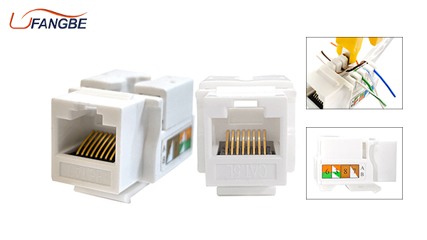 RJ45 Cat5e 90 Degree UTP Toolless Keystone Jack