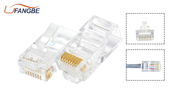 Rj 45 Cabl Connector CAT5 UTP Modular Plug Pass Through