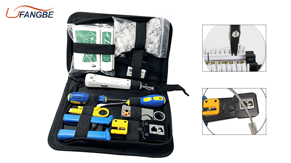 LAN Cable Tester RJ45 Network Cable Hand Repair Crimping Pliers Tool Kit