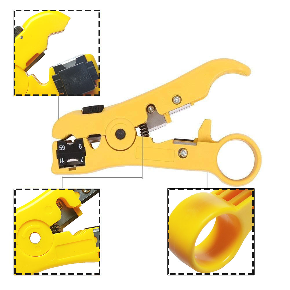 Coaxial Cable Stripper Crimper