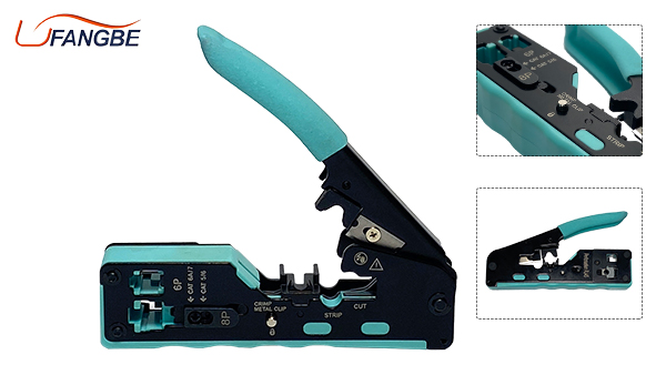 Fangbei Professional Pass Through rj45 Crimp Tool Kit for Cat5 Cat5e Cat6 Cables