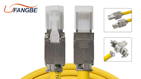 Cat6 Cat6a Cat7 180 Degree Toolless Modular Plug for Patch Panel