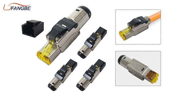 Cat6a Cat7 RJ45 Connector Tool Free Field Termination Toolless Modular Plug