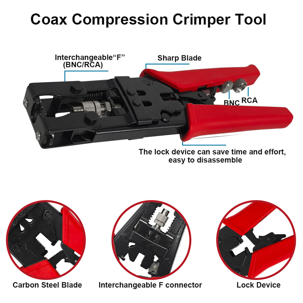 Coax Cable Crimper Tool Kit