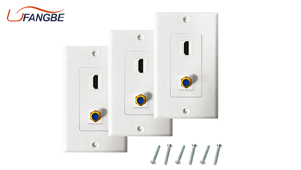 1 2 Port Keystone Jack Fiber Optic Wall Plate