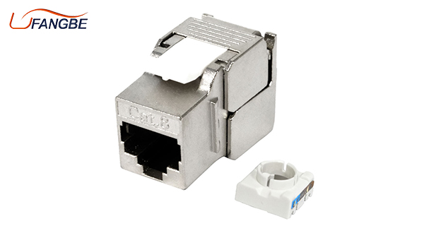 180 Degree FTP RJ45 Cat8 Zinc Alloy Toolless Keystone Jack