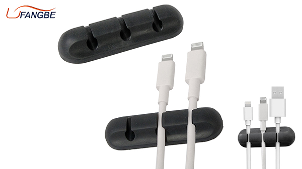 USB Silicone Cable Management Holder Cord Organizer Cable Clips