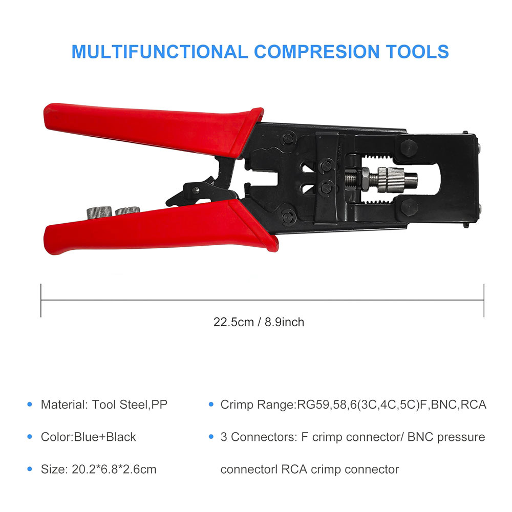 Coaxial Cable Crimper Tool