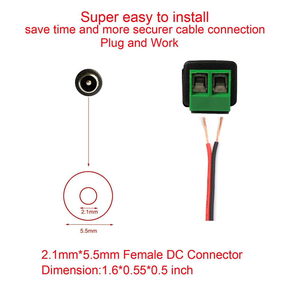 DC Power Plug for CCTV