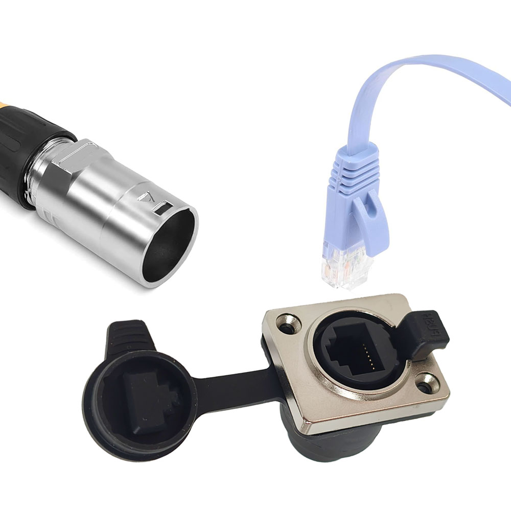 Mount Socket Panel RJ45 Waterproof Connector